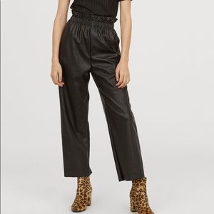 H&M | Paperbag Faux Leather Pant